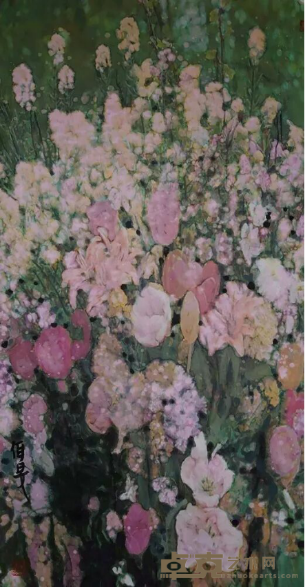 《春色》 杨佴旻 136x68cm 2020年 宣纸、墨、国画色