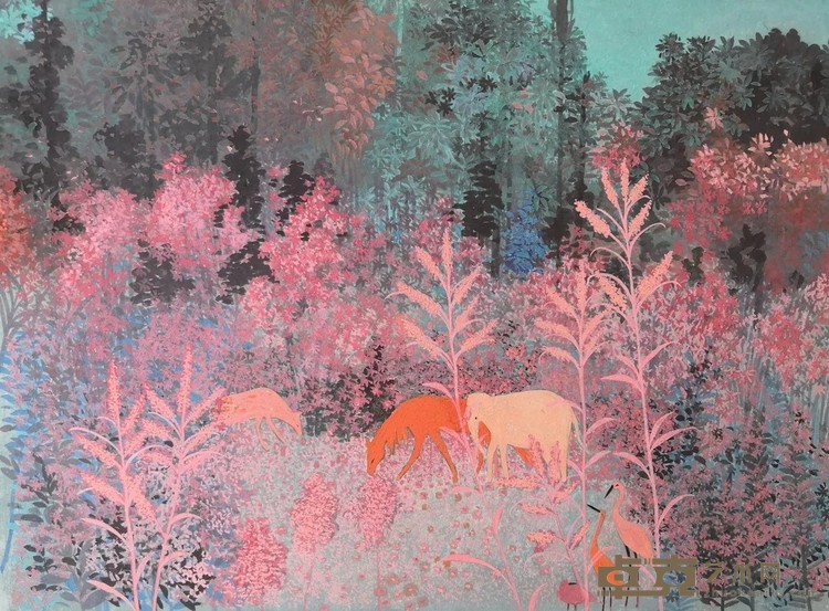 《谧界》 张存玫 30x40cm 2020年 工笔重彩