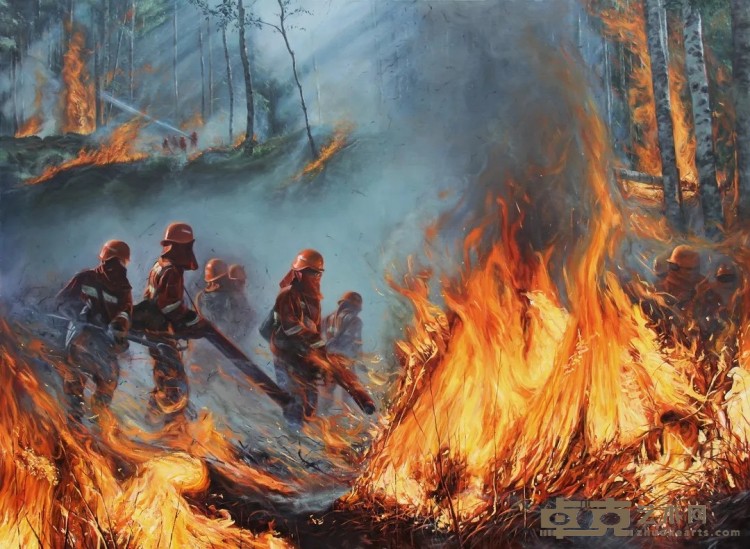 《逆焰而战》 黄海蓉 240x170cm 2019年 布面油画
