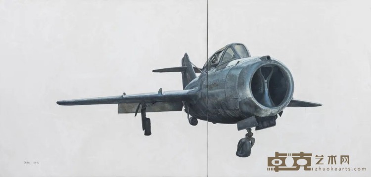 《时光飞机》 段伯勋 120x250cm 2013年 油画
