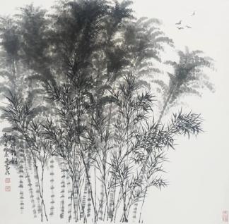 修竹雅韵  （岭南美术馆收藏）68cm×68cm