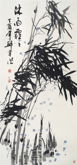 15《沐雨霏霏》136cm×68cm