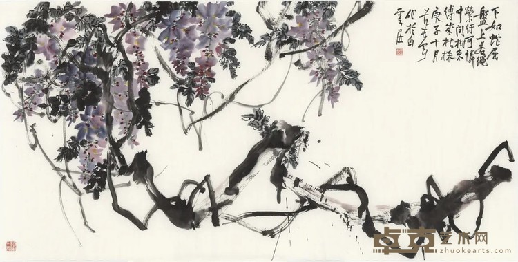 《下如蛇屈盘》 范存刚 126x256cm 纸本设色