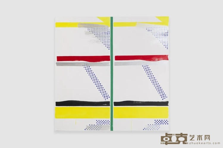 《Untitled》 Bernard Piffaretti 170x170cm 2020年 Acrylic on canvas