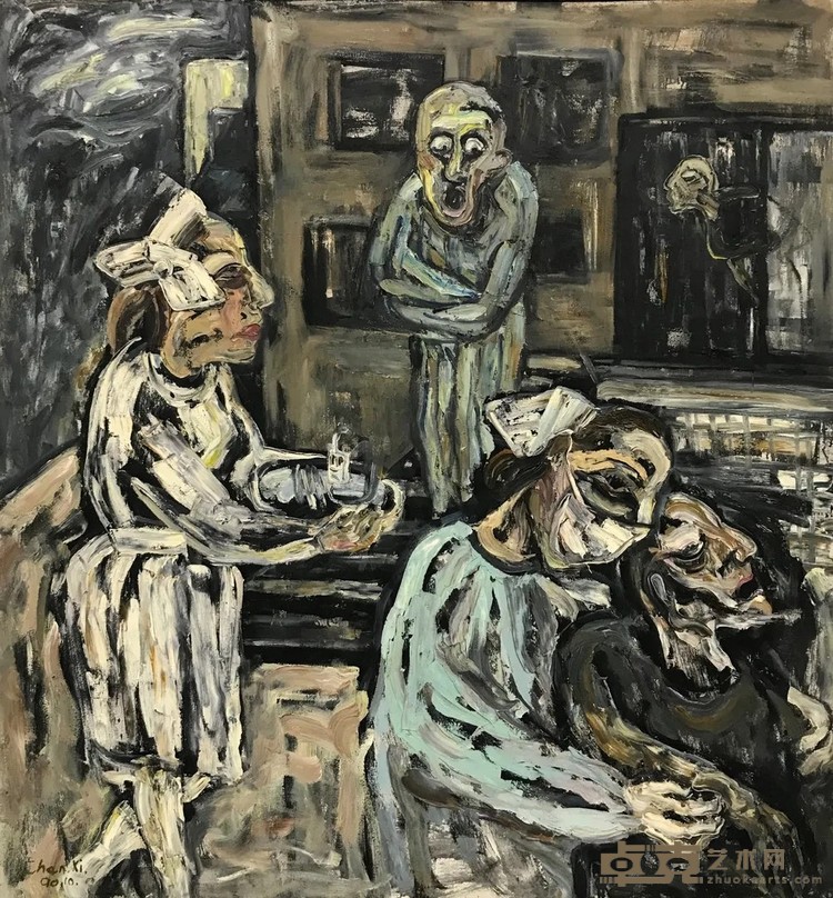 《医院》 陈曦 180x160cm 1990年 布面油画