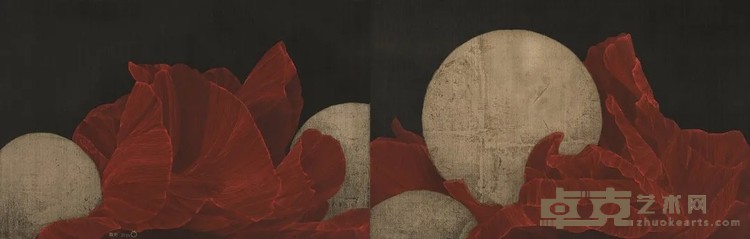 《被眷顾不撇弃的城》 谢爱 31x98cm 2020年 绢本设色