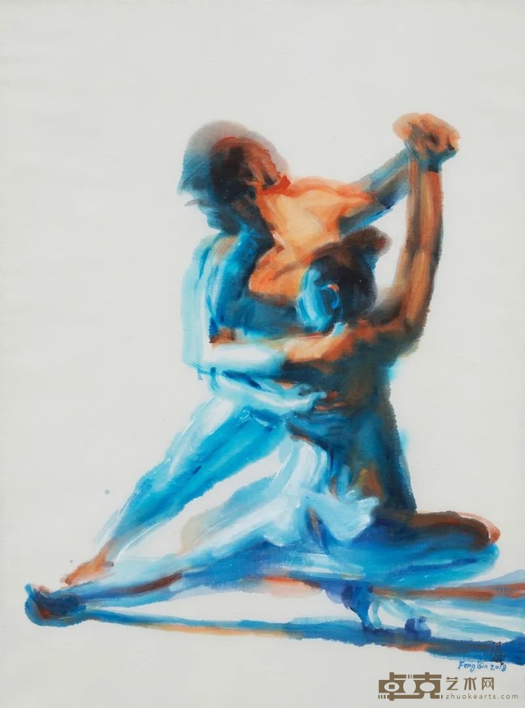 《2018-24》 冯斌 136x100cm 2018年 丙烯，亚麻布