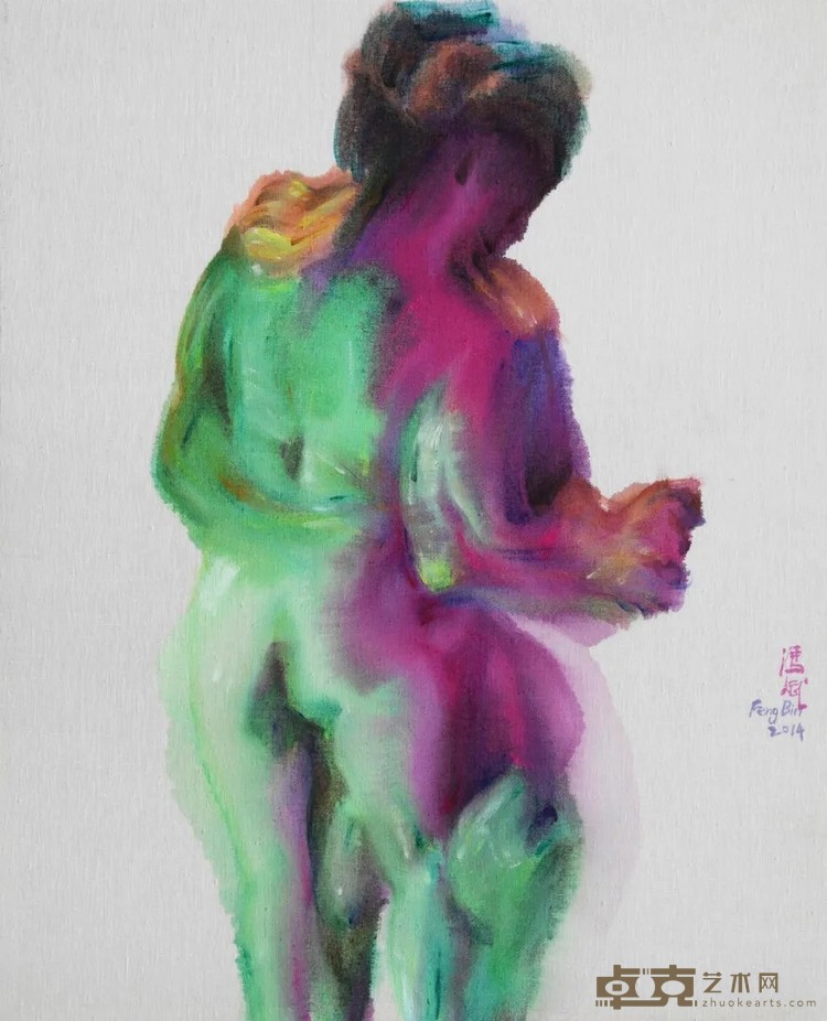 《2014-19》 冯斌 85x70cm 2014年 丙烯，亚麻布