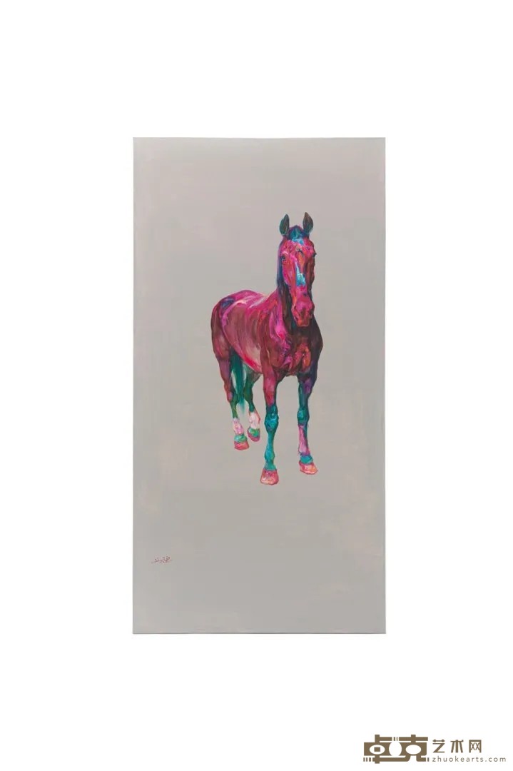 马系列《飒.③》 刘尽航 90x180cm 2021年