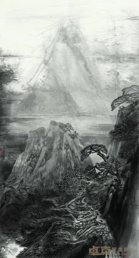 《松映云台峰》 崔健 196×98cm 2019年