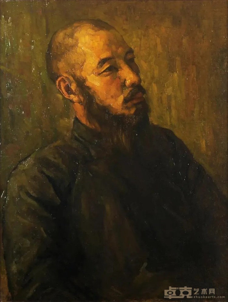 《男子肖像》 刘艺斯 86x68cm 1950年 布面油画