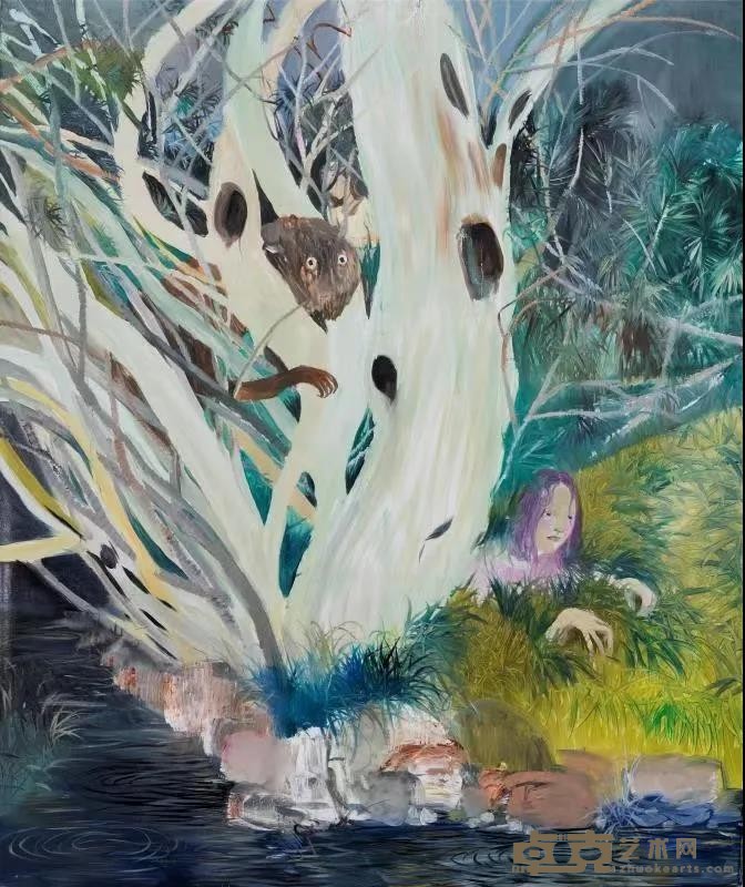《你在我耳朵旁低鸣》 陈静子 180x150cm 2021年 布面油画