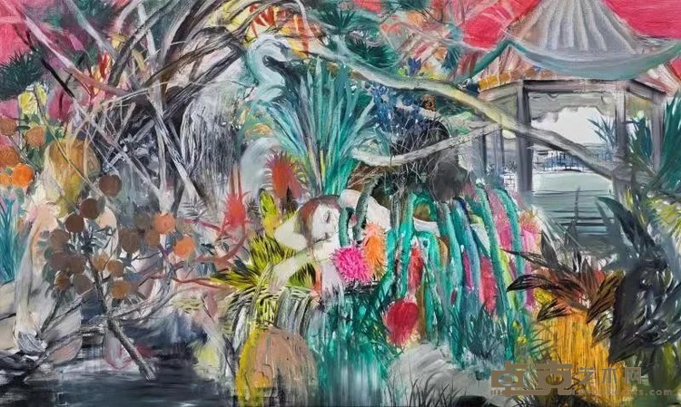 《望着自己远去的话语》 陈静子 120x120cm 2021年 布面油画