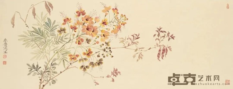 《金凤花》 宋秦晋 26x28cm 2018年 纸本设色