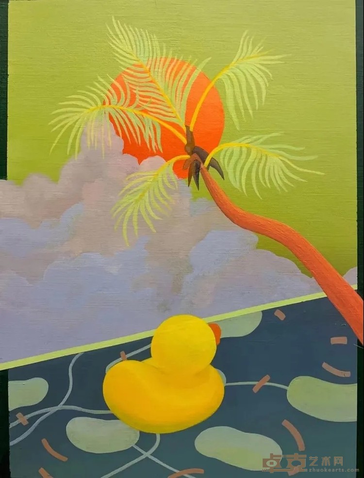 《Summer Vibe-2》 何文君 33x24cm 2021年 纸本丙烯