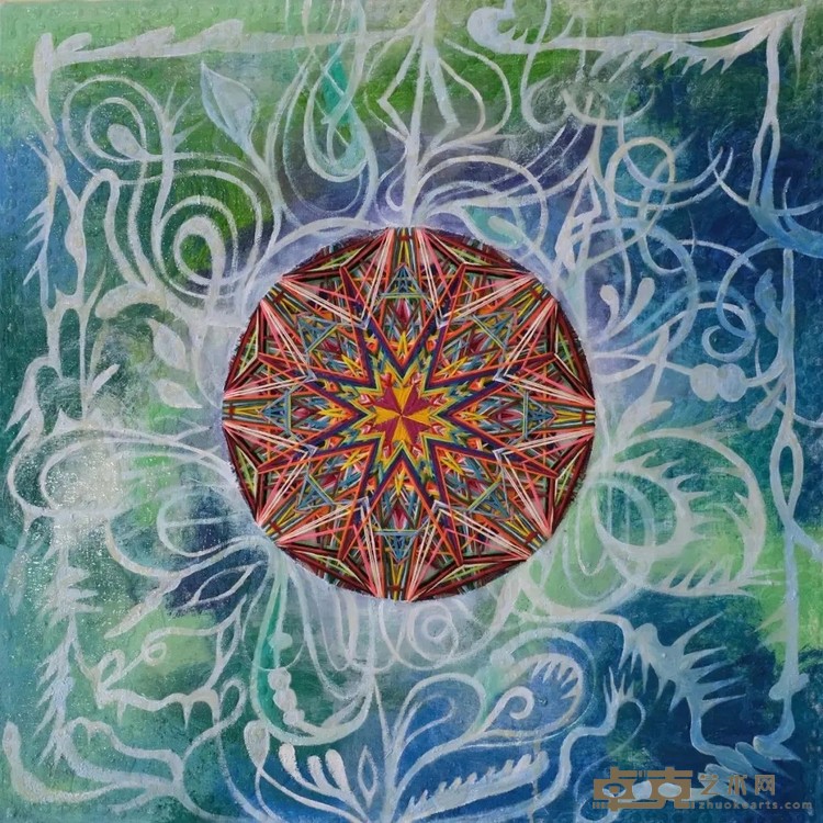 《欢乐的时光之一》 杨放 60×60cm 2020年 布面综合