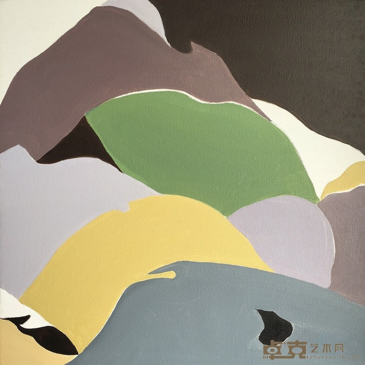 《重返桃花源》牛蓉  50x50cm，布面油画，2016年