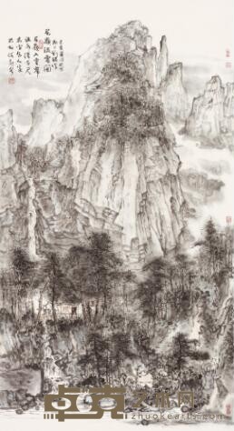 《层岭流云图》 刘珺 176x98cm 2019年