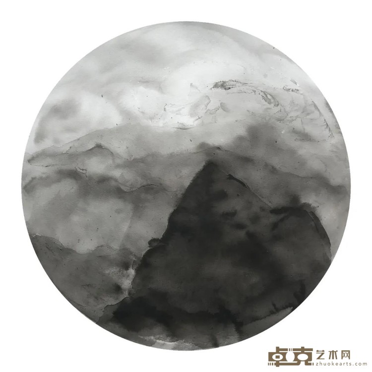 《风景12号》 谢懿 75x75cm 2020年 纸上水彩