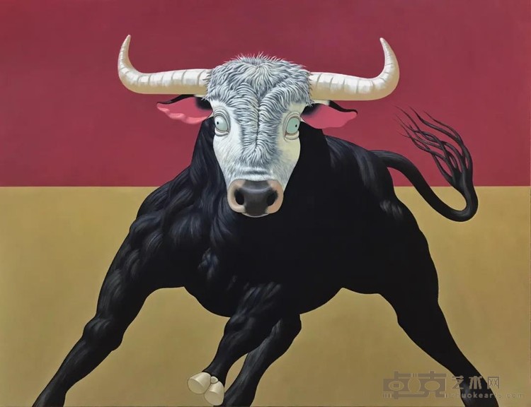《红》 邓新黎 150x1200cm 2021年 布上丙烯