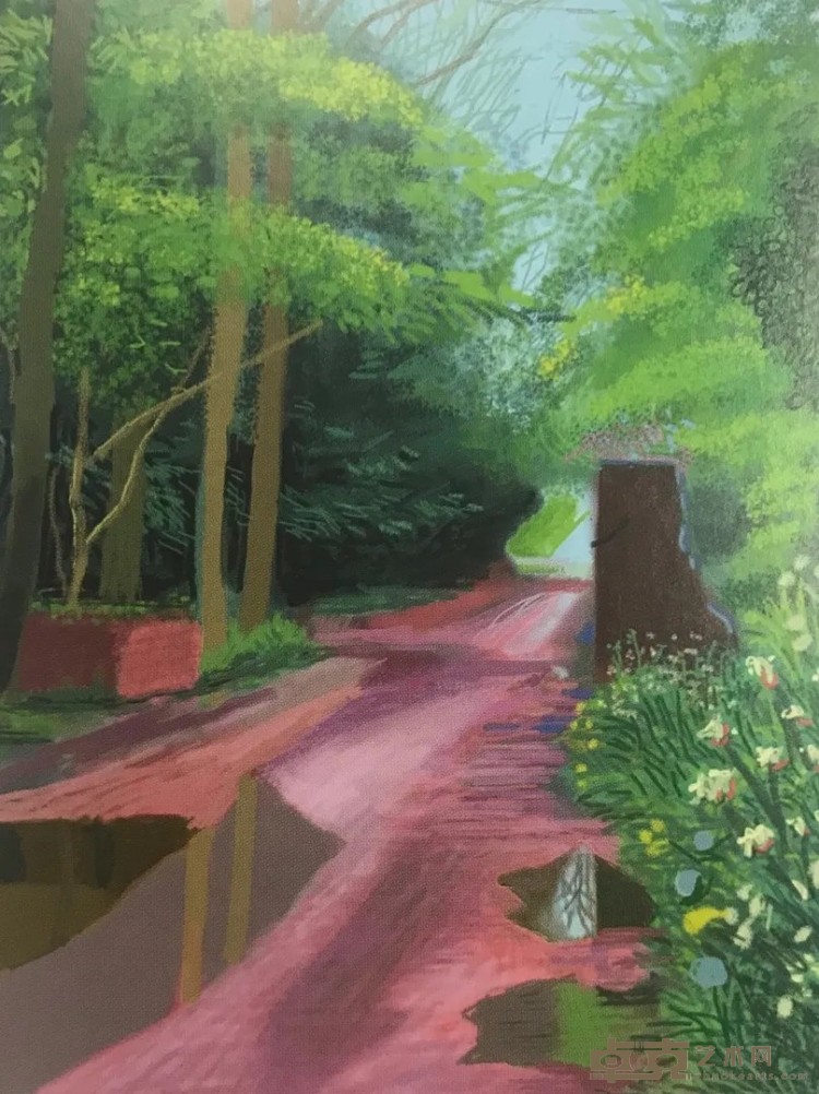 《沃德盖特的春天，东约克郡》 大卫霍克尼David Hockney 107.5×95.5cm 2011年