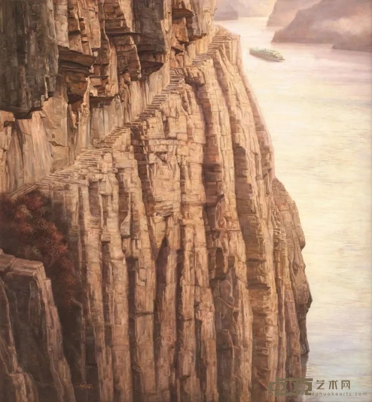 《颤动的蜀道》 崔毅 160×150cm 2013年 布面油画