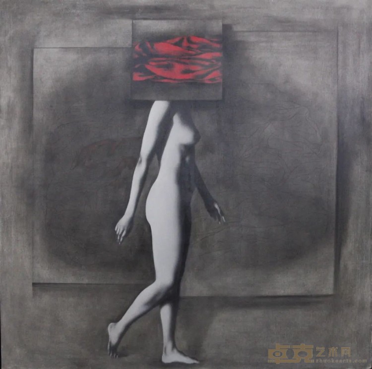 《自语-4》 刘虹 105x105cm 布面油画