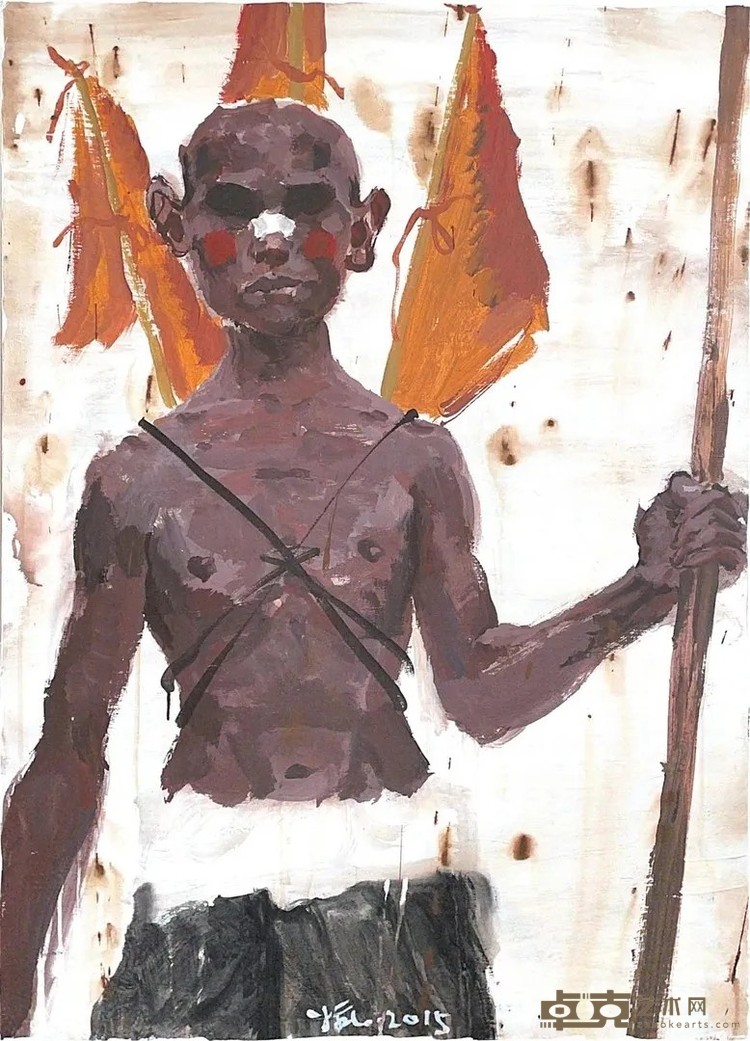《黑色地丁系列3》 姚磊 85x120cm 布面丙烯
