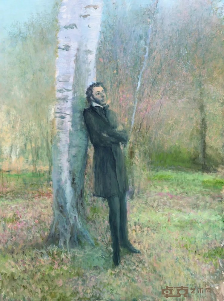 《俄罗斯森林（黄金时代）普希金·自由》 何多苓 200x150cm 2017年 布面油画