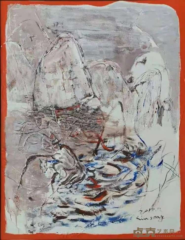 《桂林山水系列》 廖新松 90x70cm 2016年 布面油画