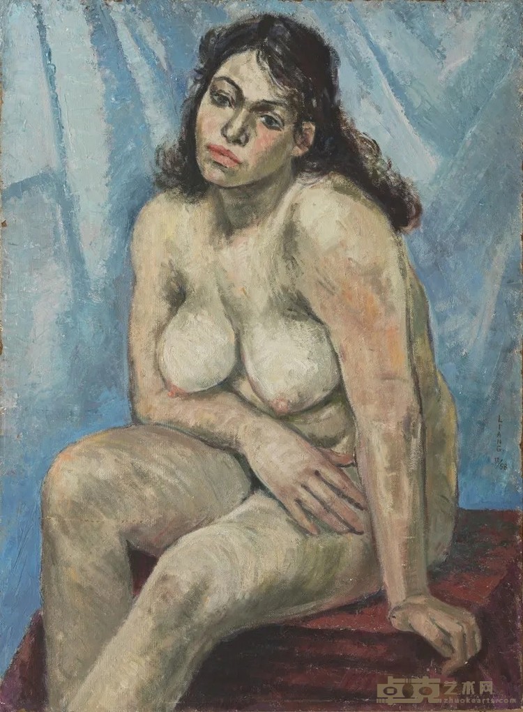 《女人体》 梁运清 100×73cm 1958年 人造板油彩