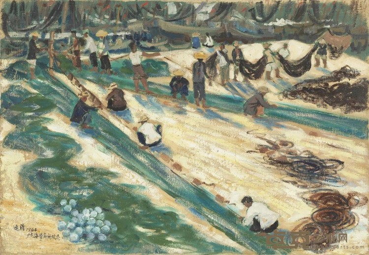 《修网》 梁运清 51×71.5cm 1964年 布面油彩