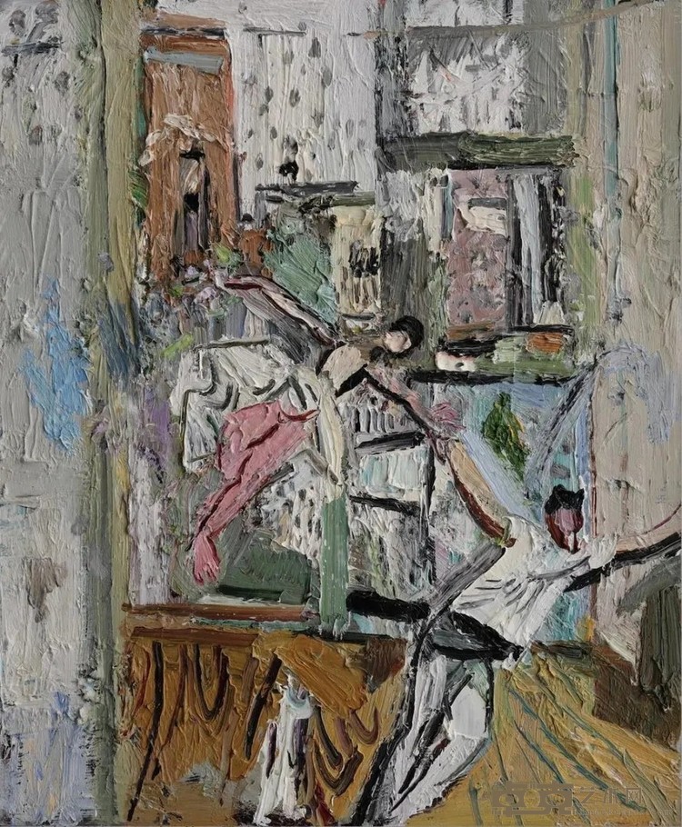 《恋爱的样子》 闫平 60x50cm 2020年 布面油画