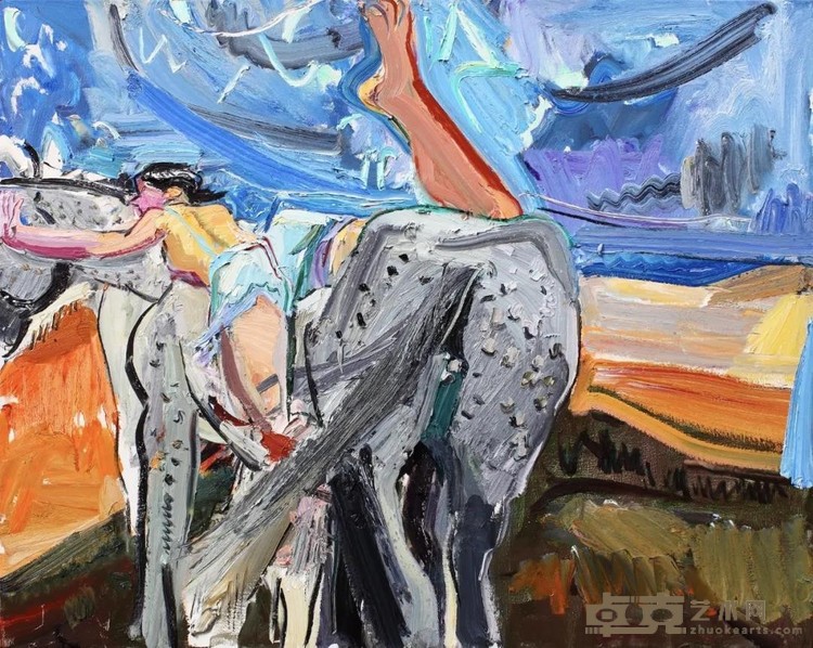 《勇敢的女孩》 闫平 80x100cm 2016年 布面油画