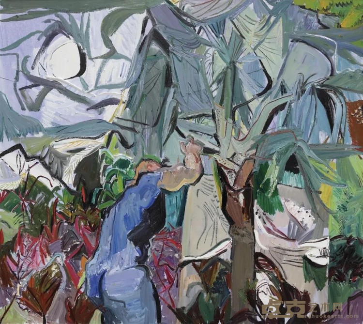 《早起的人》 闫平 180x200cm 2021年 布面油画