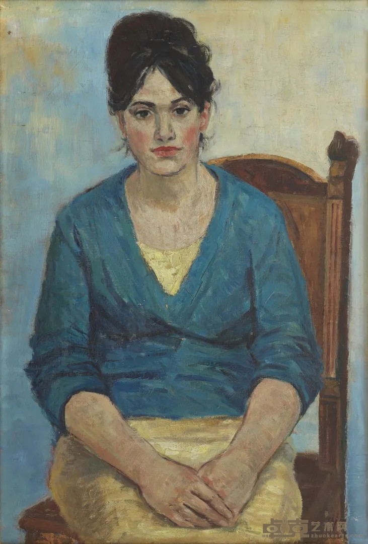 《埃莉卡》 梁运清 92×63cm 1961年 人造板油彩