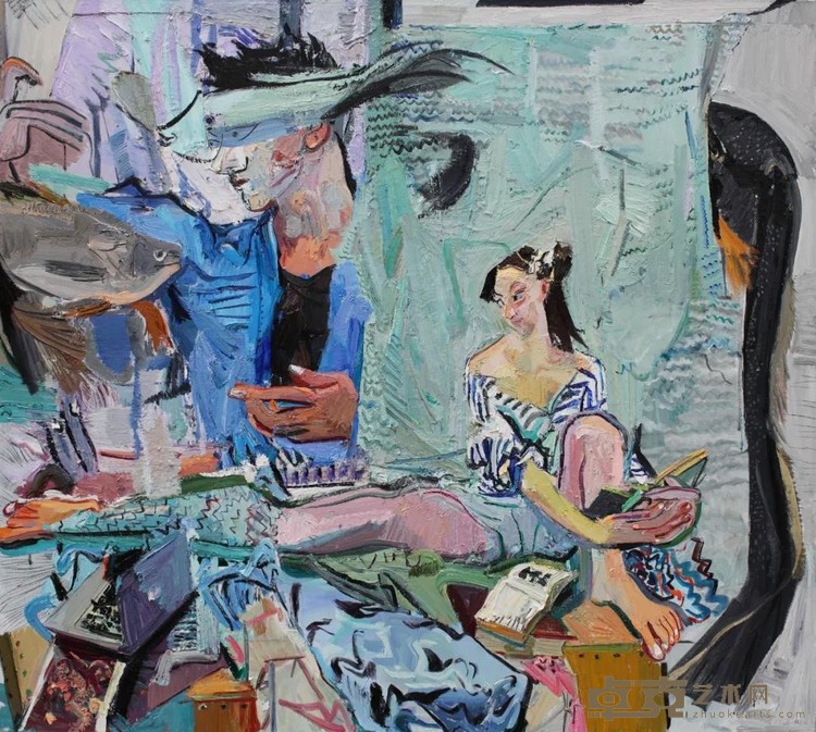 《我不是美人鱼》 闫平 180x200cm 2016年 布面油画