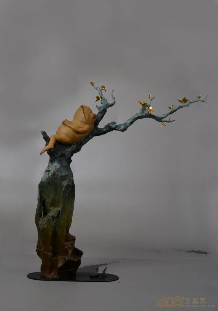 《逍遥娃-S》 徐明 52x23x60cm 2020年 铸铜化学着色