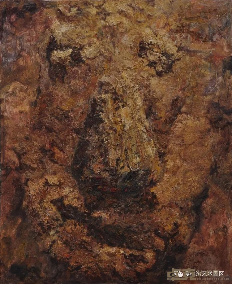 《“老万头像”系列-2》 王刚 180x220cm 2020年 综合材料