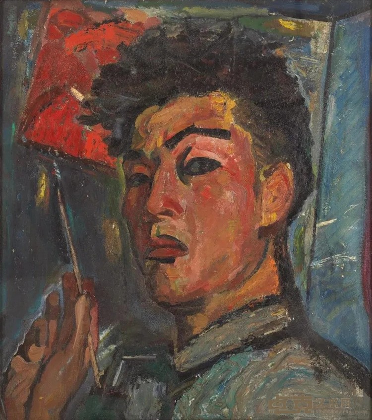 《自画像》 袁运生 1962年 布面油彩