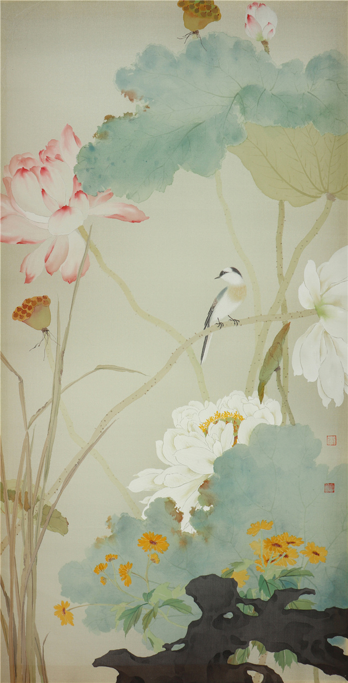 7《清夏图》66×33cm 2021年 绢本