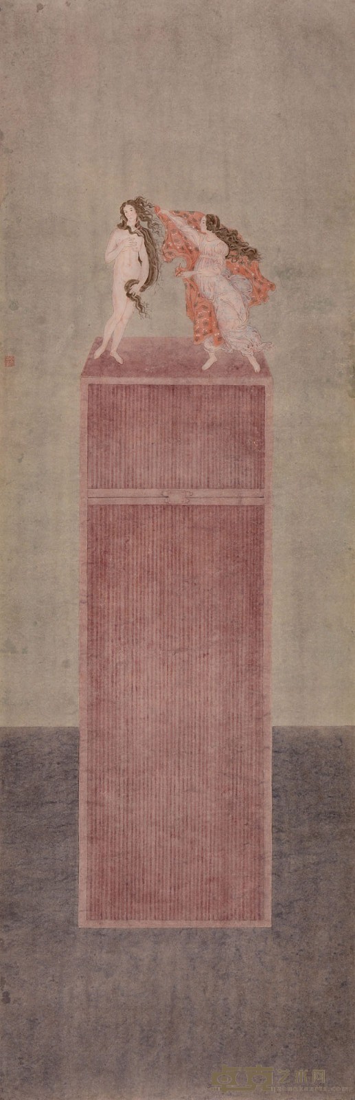杜亚璇    触·春之三  纸本设色  44.3厘米乘138.8厘米   .jpg