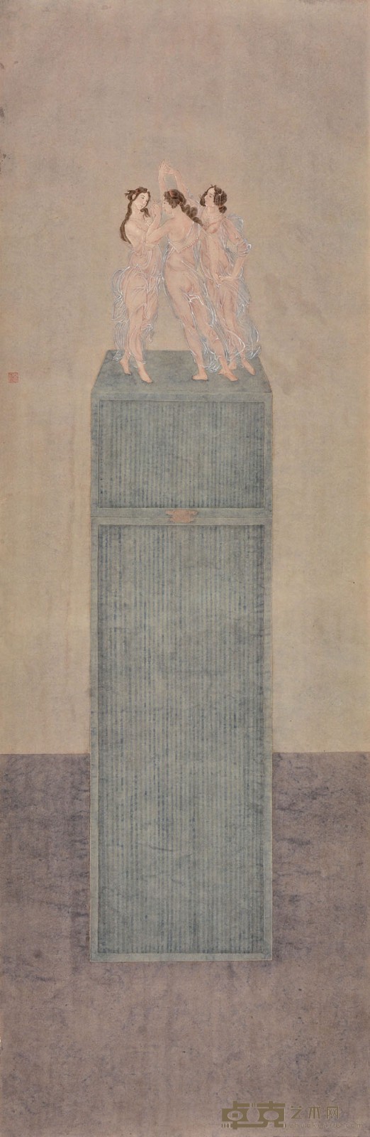 杜亚璇   触·春之一   纸本设色   45.6厘米乘138.8厘米   .jpg