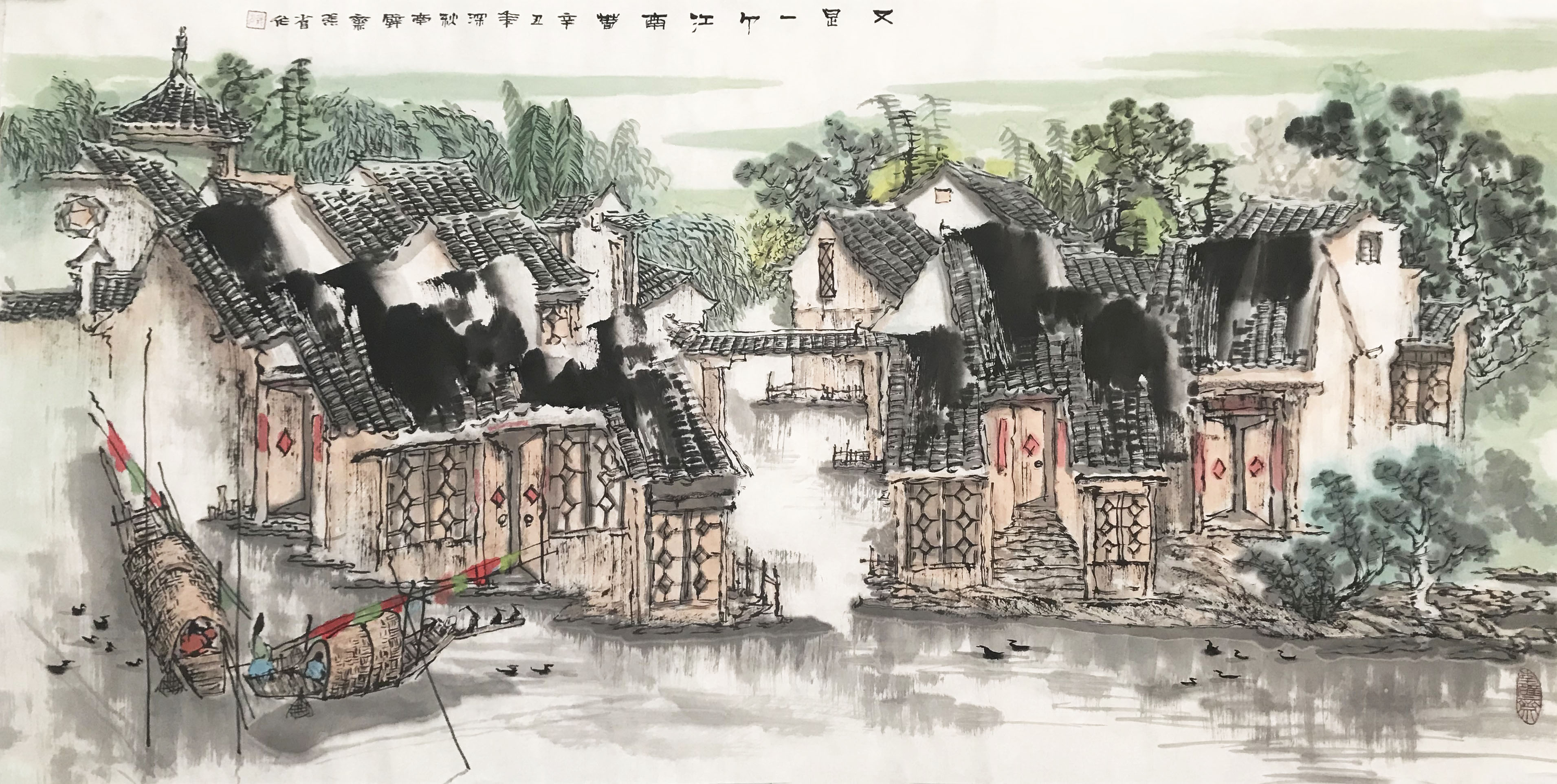又是一个江南春136X68CM136X68CM