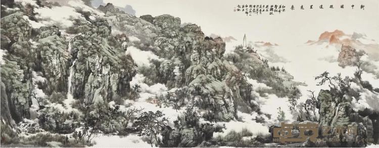 《新中国从这里走来》 白云乡 367×144cm 2021年