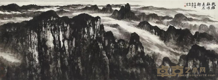 《沉雄壮伟是太行》 岳黔山 624×215cm 2021年