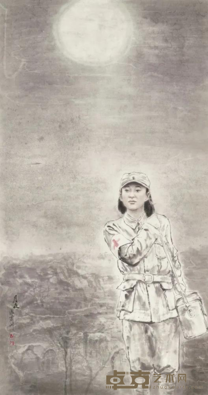 《月夜》 张翔洲 96×180cm 2017年