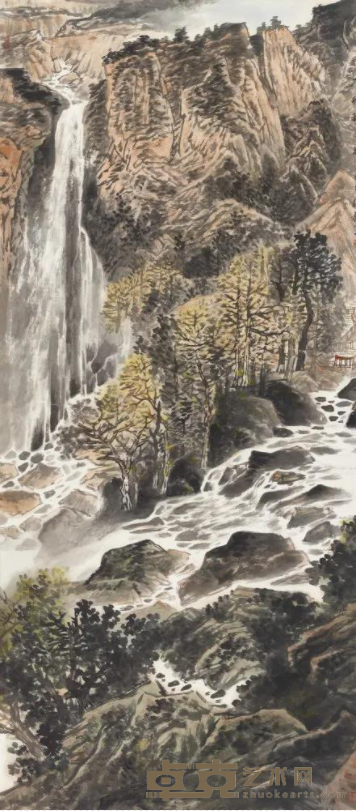 《太行秋雨》 张复兴 90×200cm 2019年