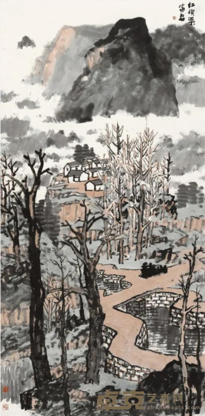 《红旗渠》 何家安 145×245cm 2021年