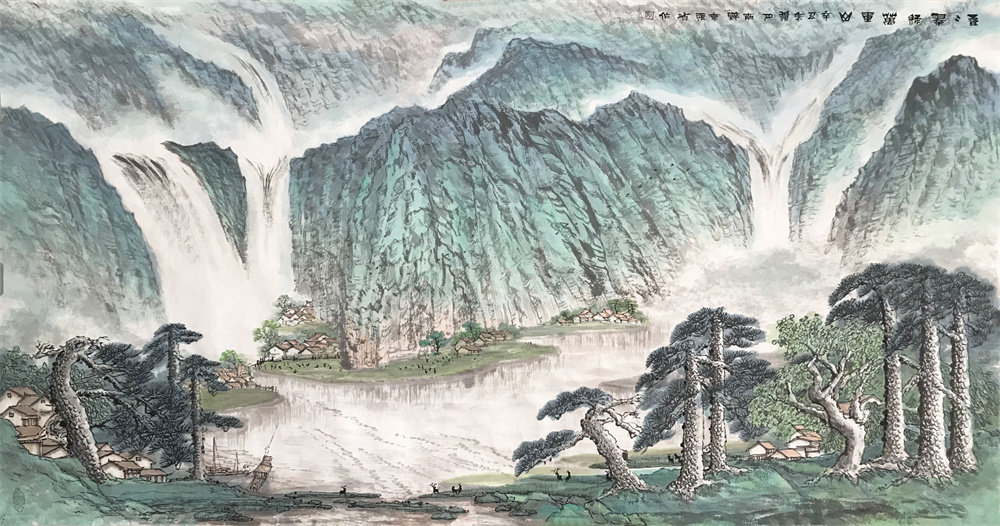 叠叠翠玉万重山210X110CM